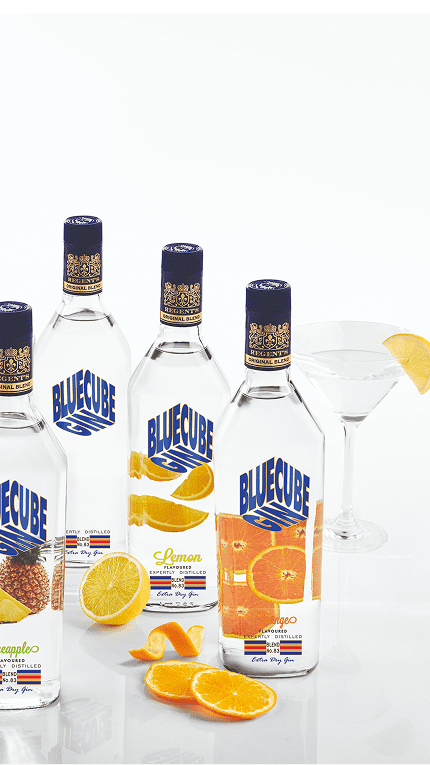 Blue Cube Gin Mobile Banner