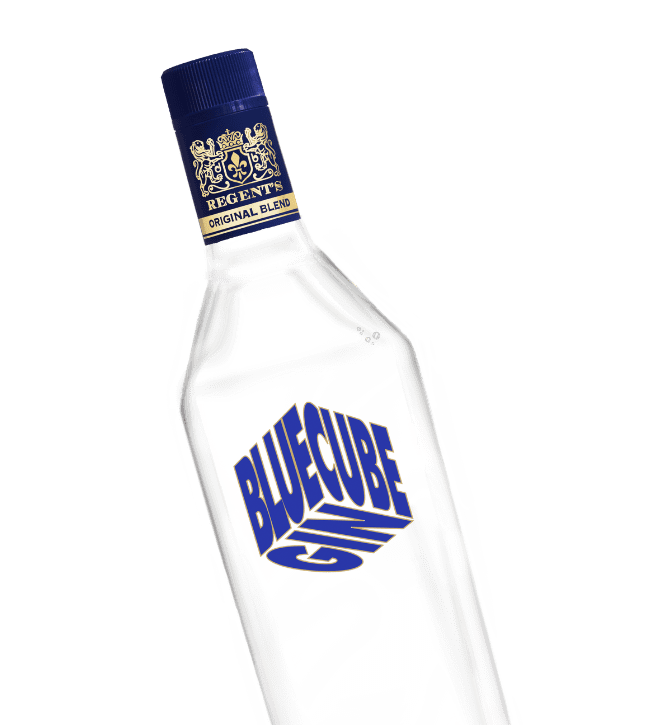 Blue cube gin detail image