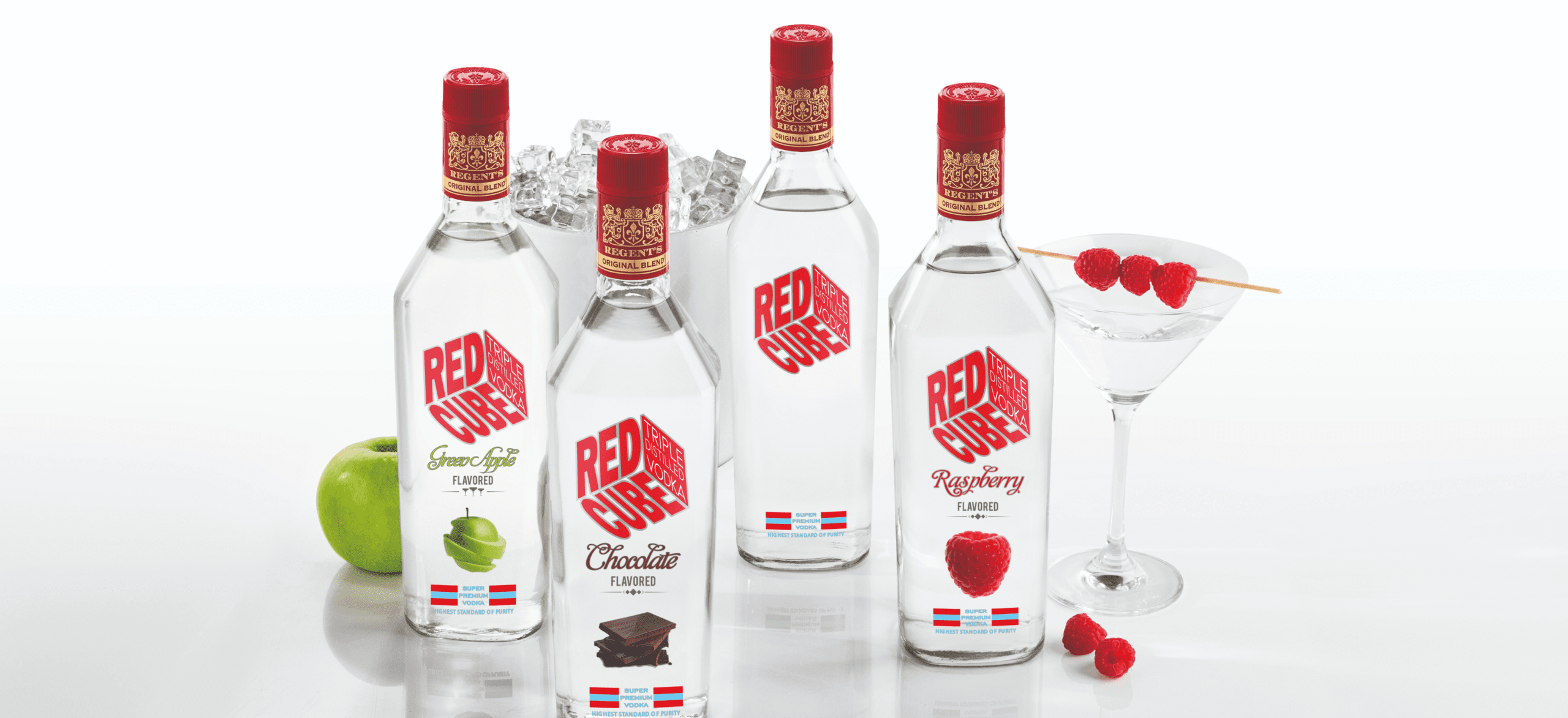 red cube vodka flavours banner desktop